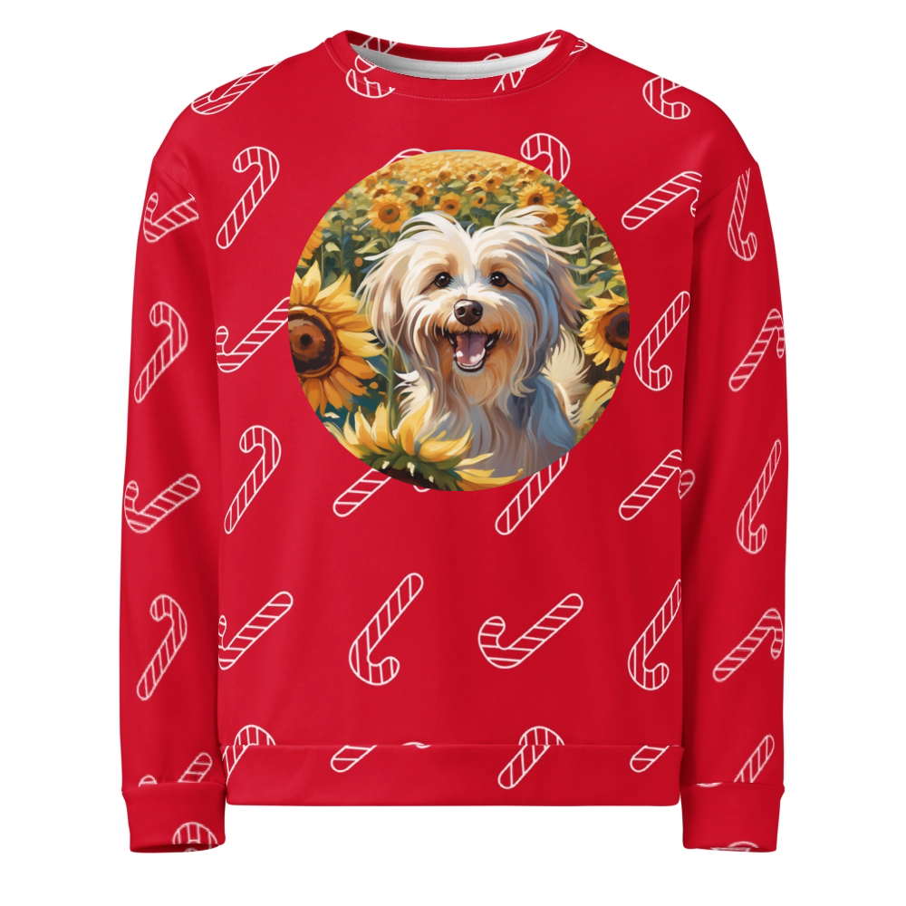 PugMug Custom Tan Havanese Dog Ugly Christmas Sweatshirt