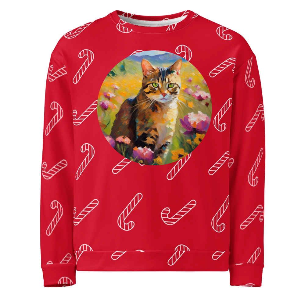 PugMug Custom Tabby Exotic Cat Ugly Christmas Sweatshirt