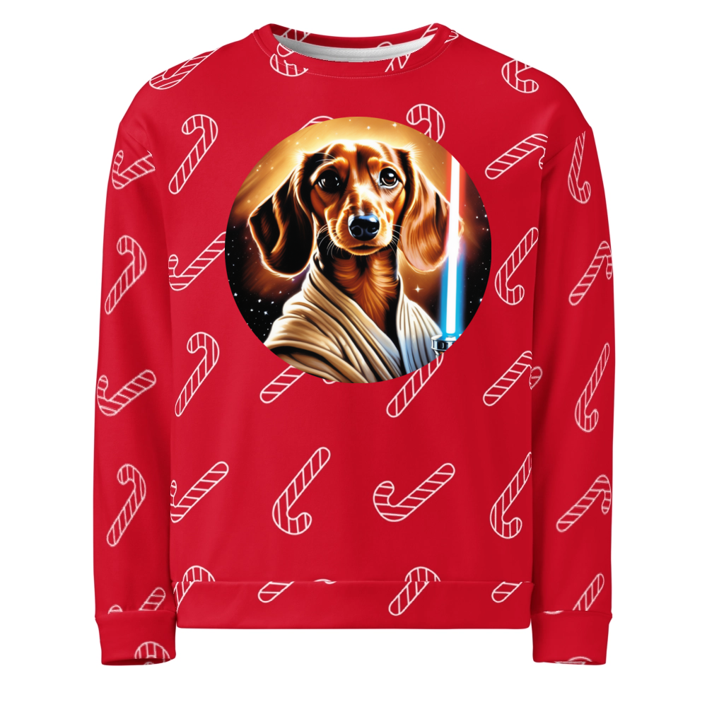 PugMug Custom Tan Dachshund Ugly Christmas Sweatshirt