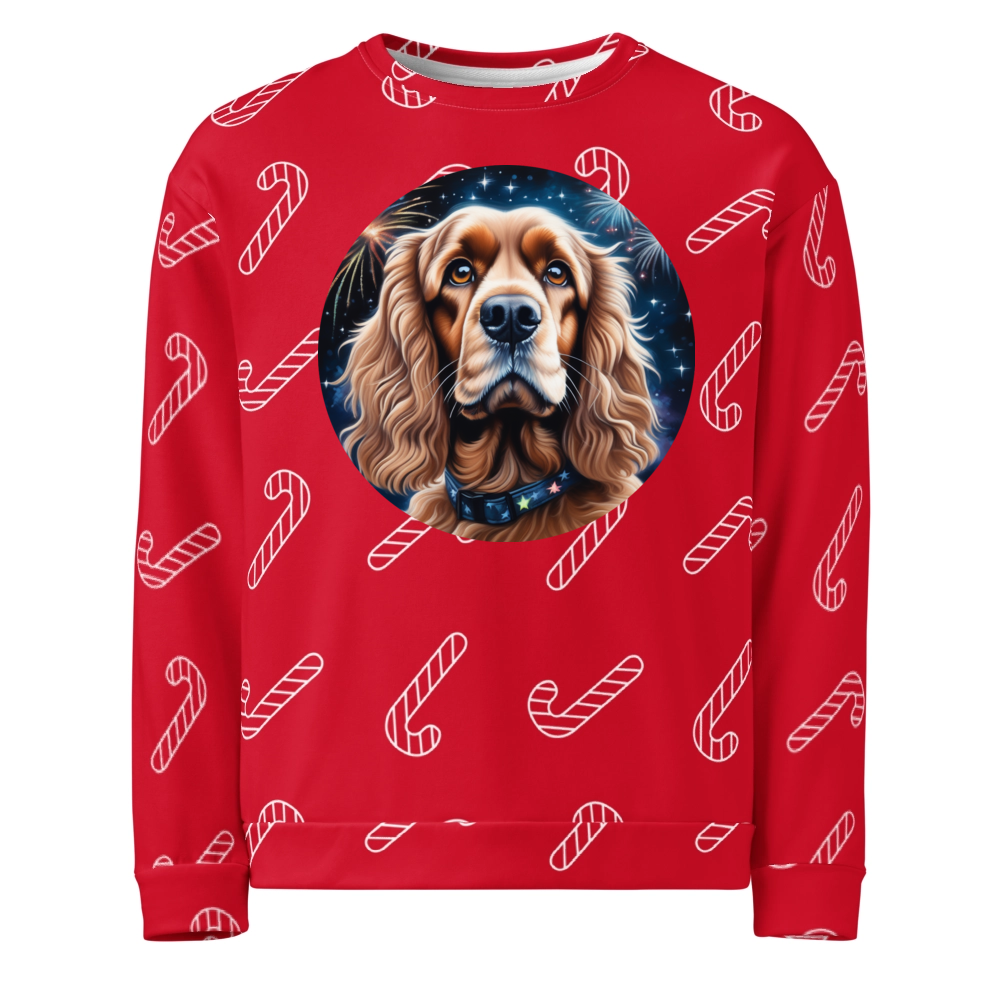 PugMug Custom Cocker Spaniel Ugly Christmas Sweatshirt