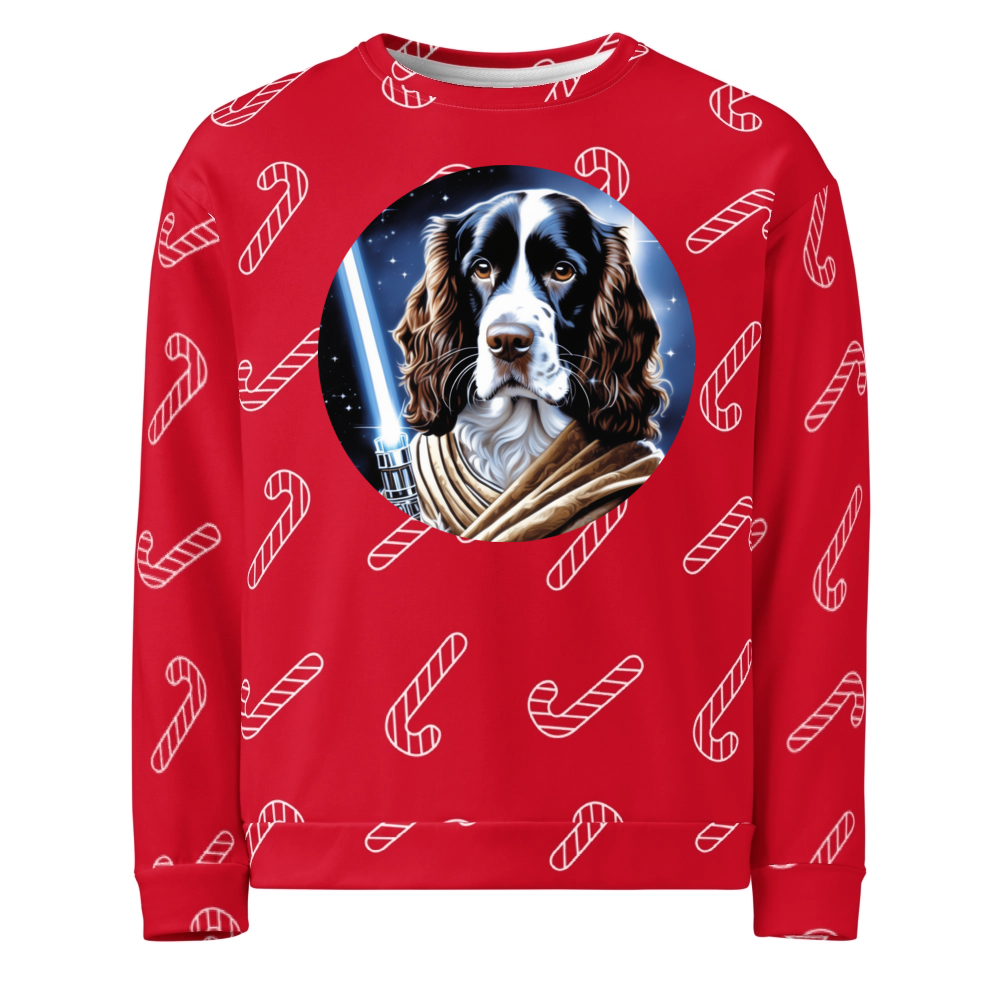 PugMug Custom English Springer Spaniel Ugly Christmas Sweatshirt