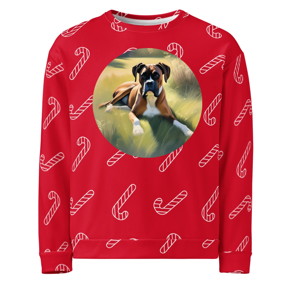 PugMug Custom Boxer Dog Ugly Christmas Sweatshirt