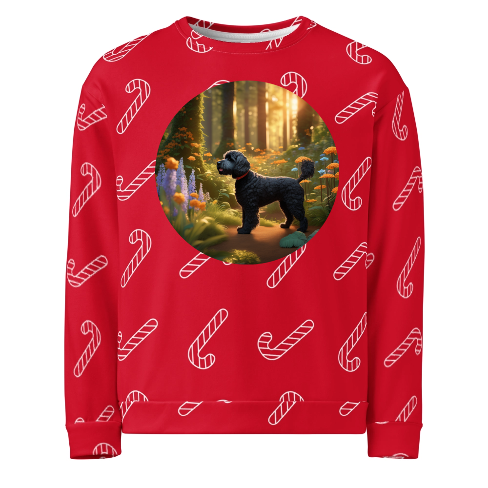 PugMug Custom Portuguese Water Dog Ugly Christmas Sweatshirt