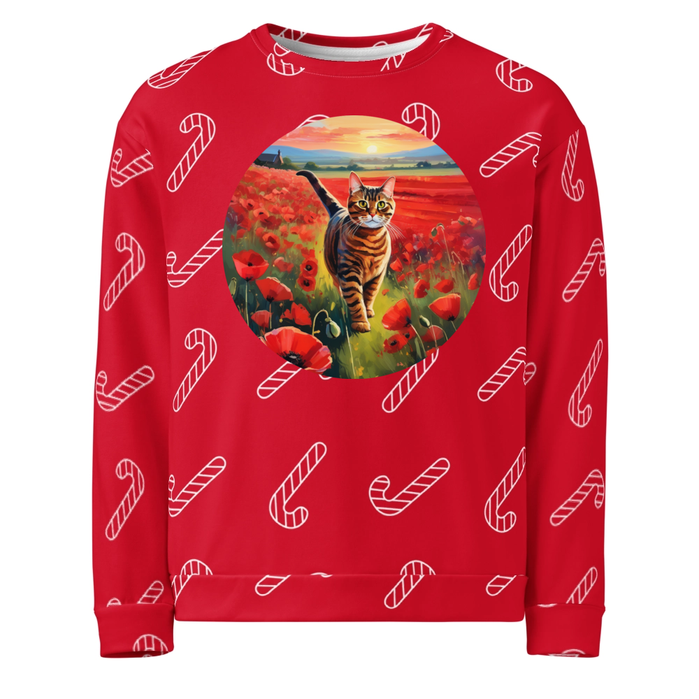 PugMug Custom Tabby Exotic Cat Ugly Christmas Sweatshirt