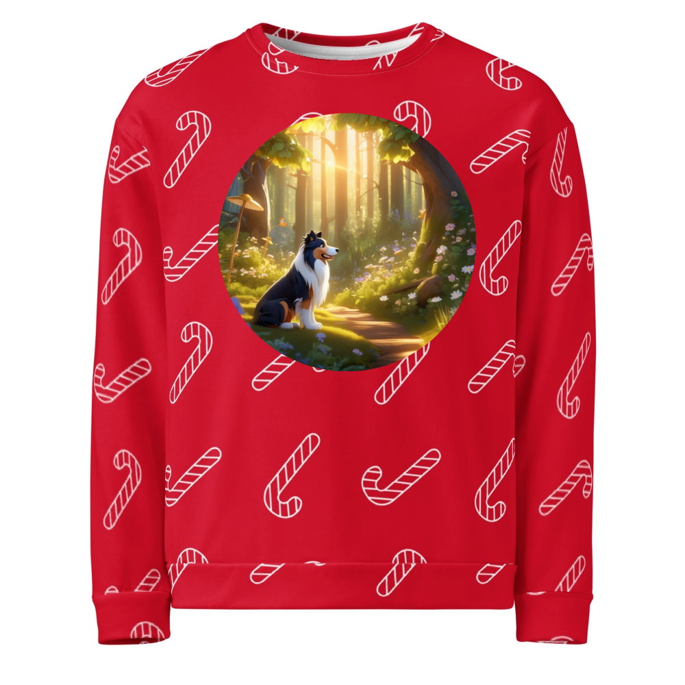 PugMug Custom Collie Ugly Christmas Sweatshirt