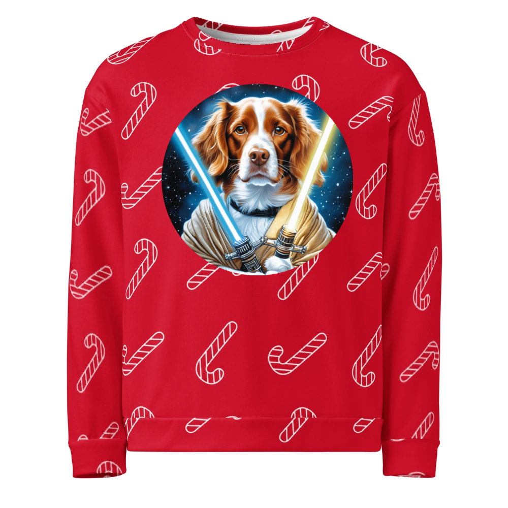 PugMug Custom Brittany Dog Ugly Christmas Sweatshirt