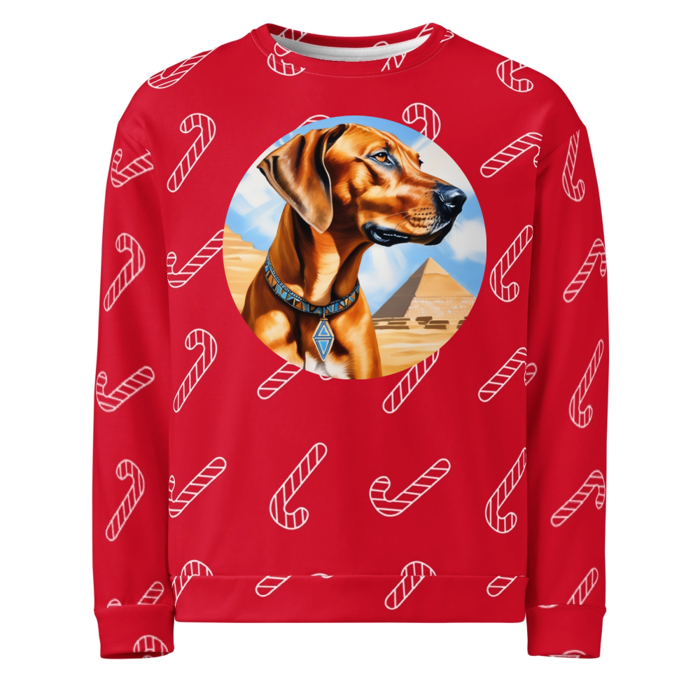 PugMug Custom Rhodesian Ridgeback Ugly Christmas Sweatshirt