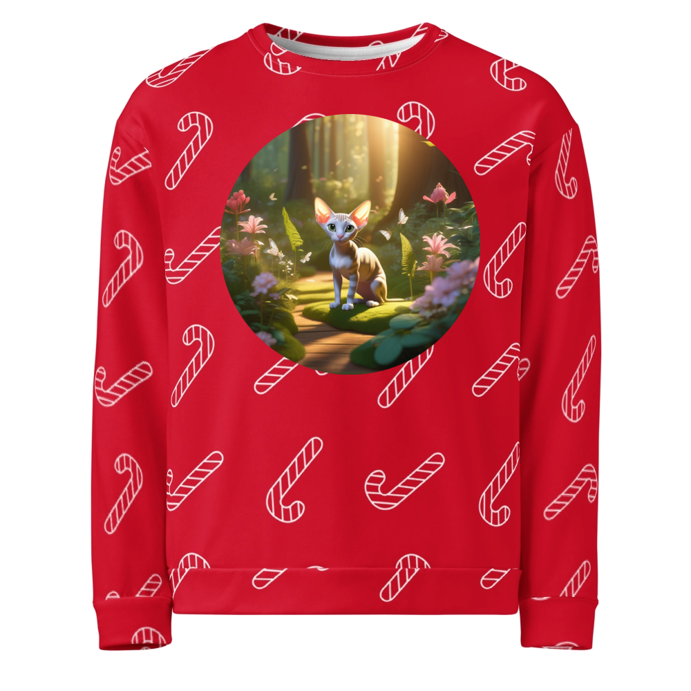 PugMug Custom Tabby Sphynx Cat Ugly Christmas Sweatshirt