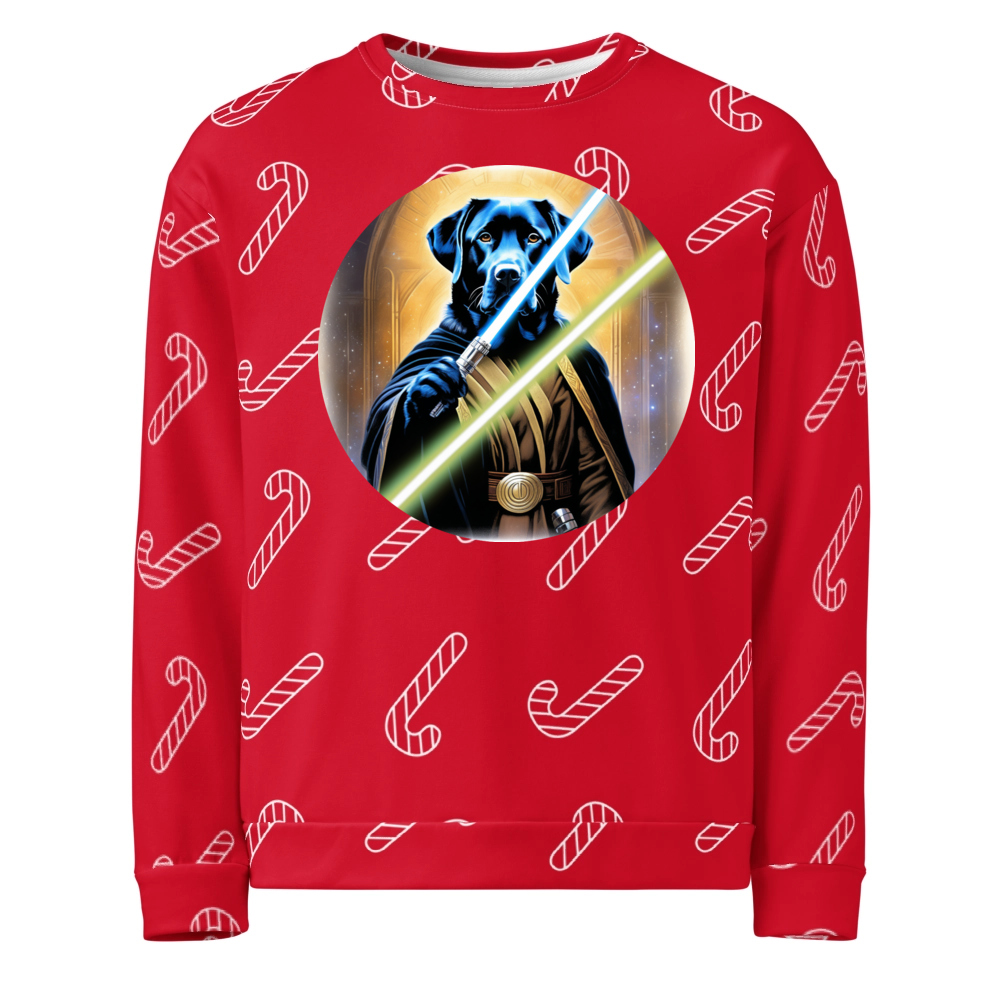 PugMug Custom Black Labrador Retriever Ugly Christmas Sweatshirt