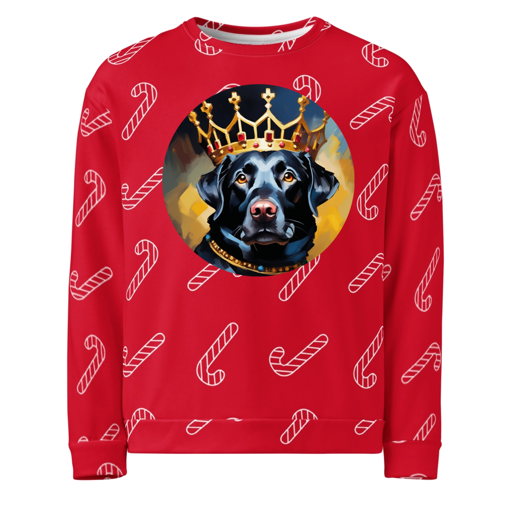 PugMug Custom Black Labrador Retriever Ugly Christmas Sweatshirt