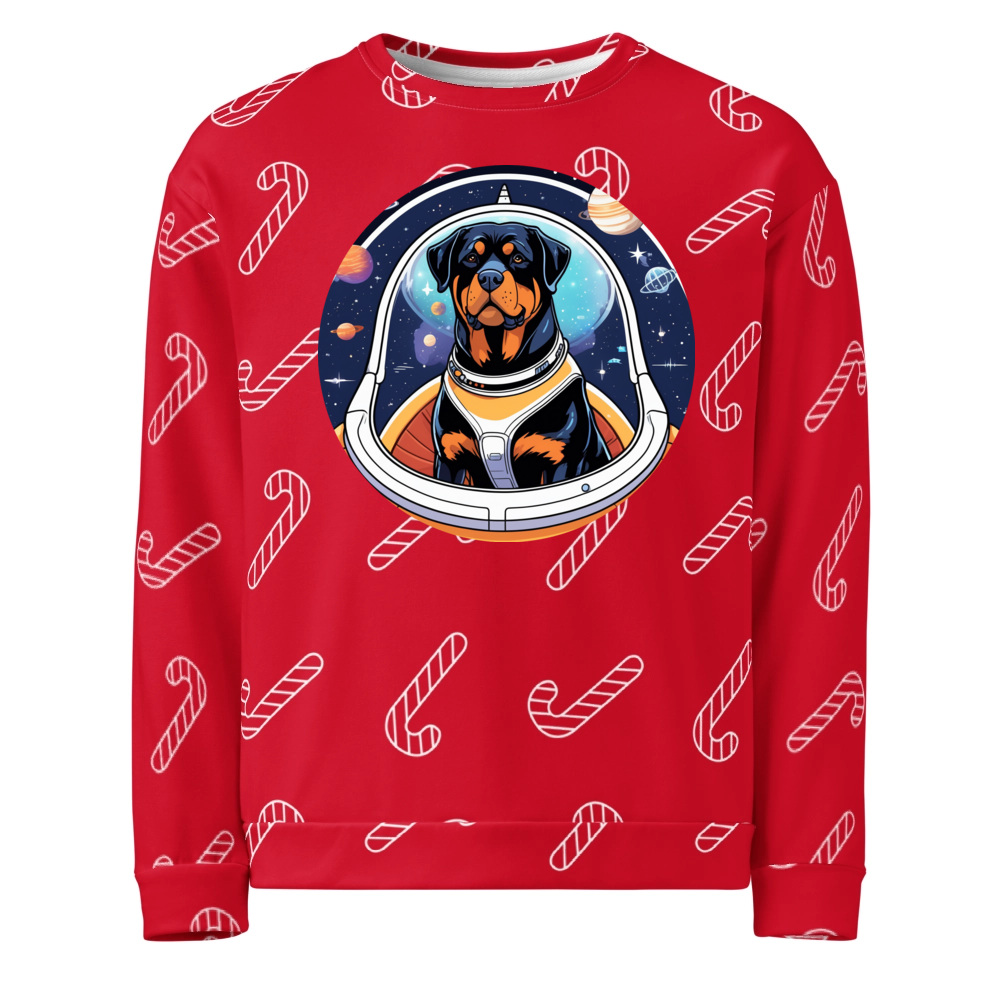 PugMug Custom Rottweiler Ugly Christmas Sweatshirt