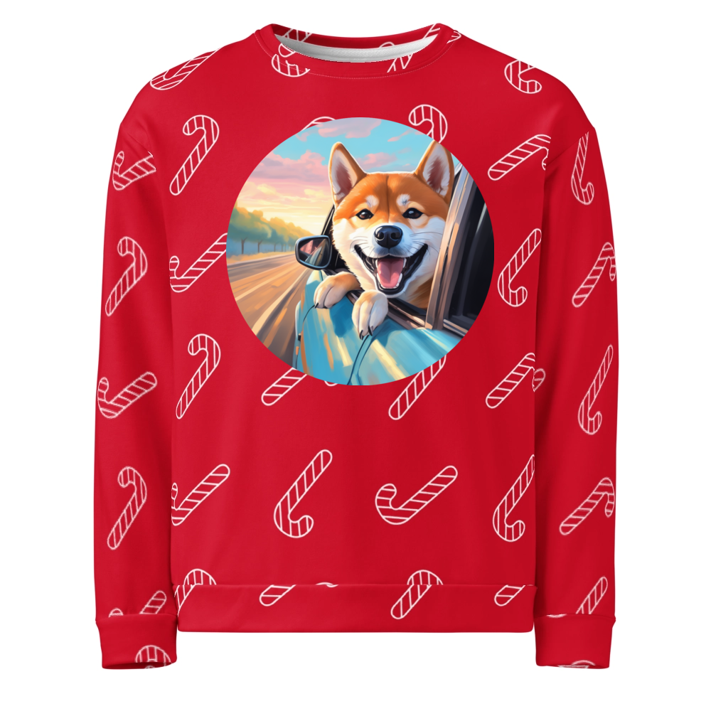 PugMug Custom Shiba Inu Ugly Christmas Sweatshirt