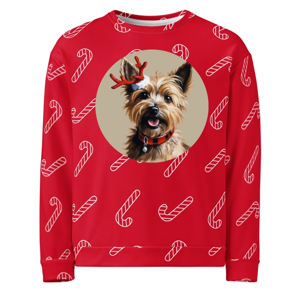 PugMug Custom Cairn Terrier Ugly Christmas Sweatshirt