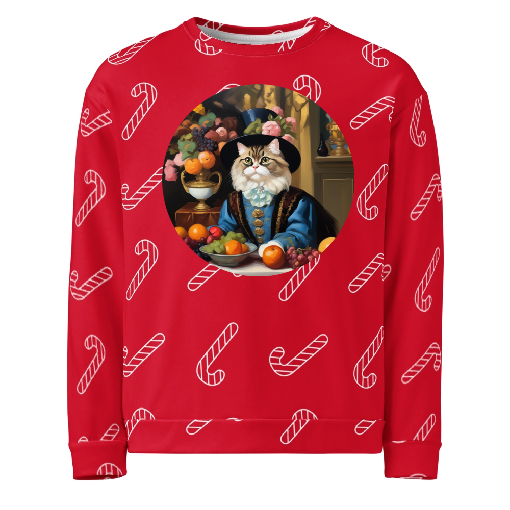 PugMug Custom Tabby Persian Cat Ugly Christmas Sweatshirt