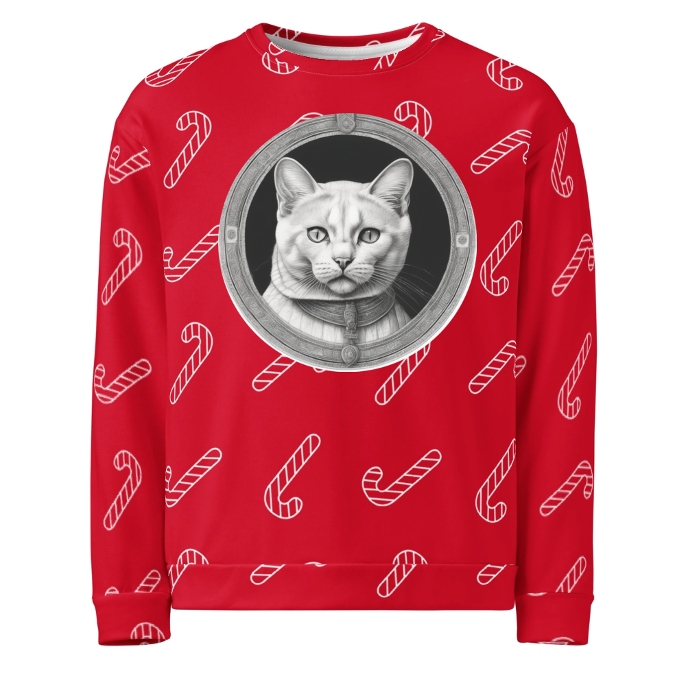 PugMug Custom White Exotic Cat Ugly Christmas Sweatshirt