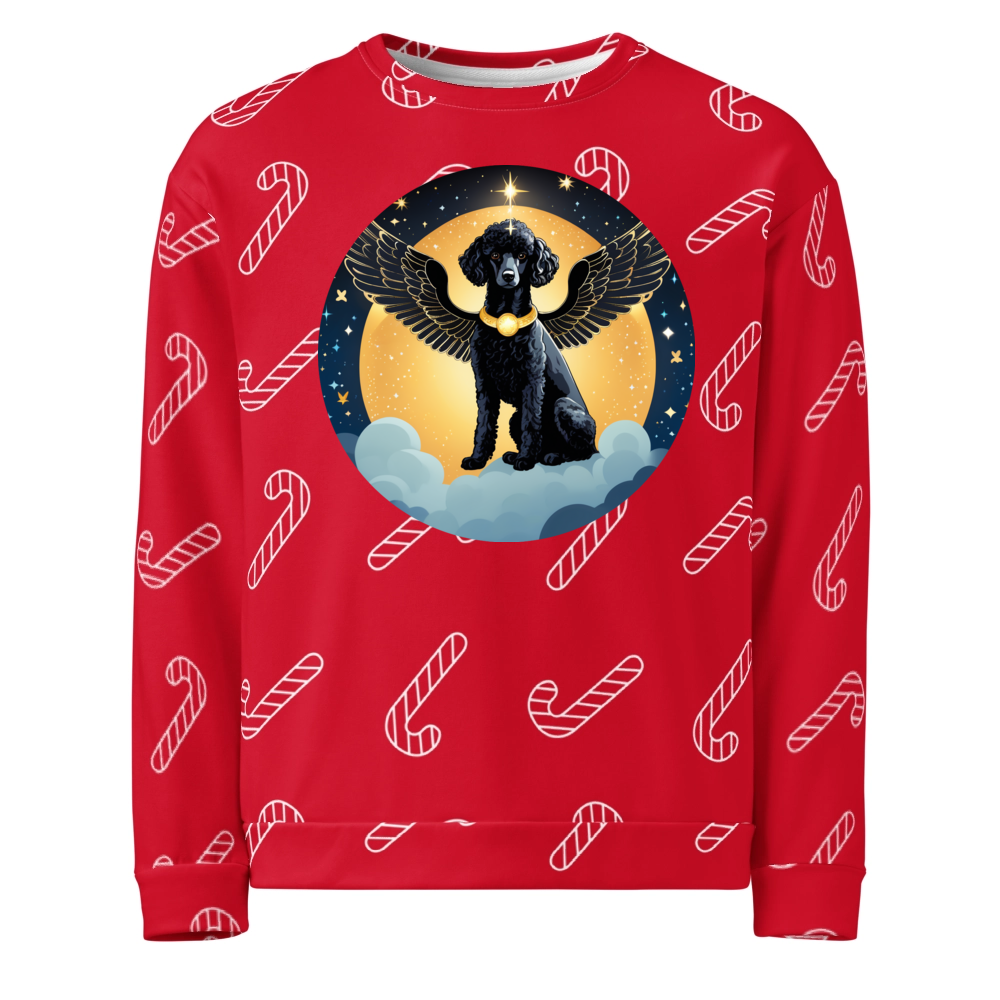 PugMug Custom Black Poodle Ugly Christmas Sweatshirt