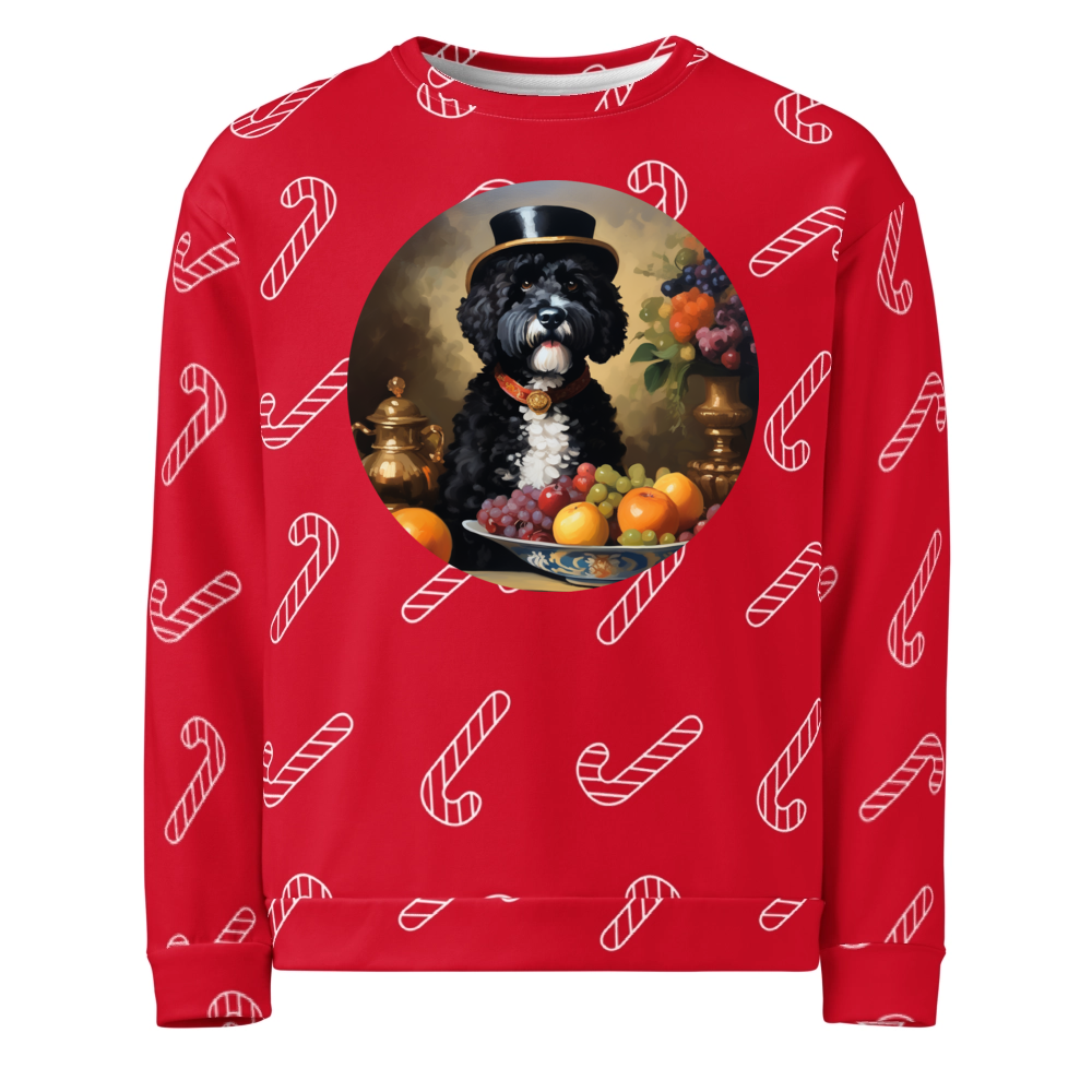 PugMug Custom Portuguese Water Dog Ugly Christmas Sweatshirt