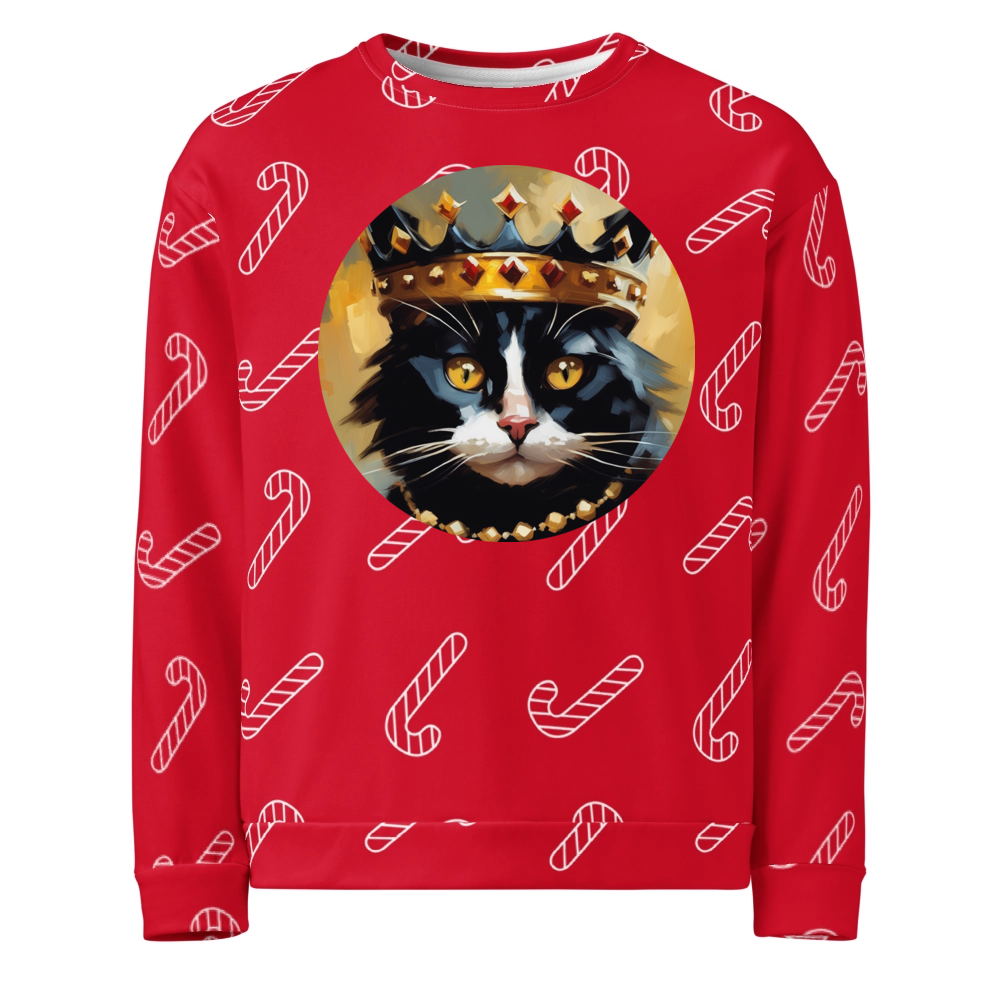 PugMug Custom Black Companion Cat Ugly Christmas Sweatshirt