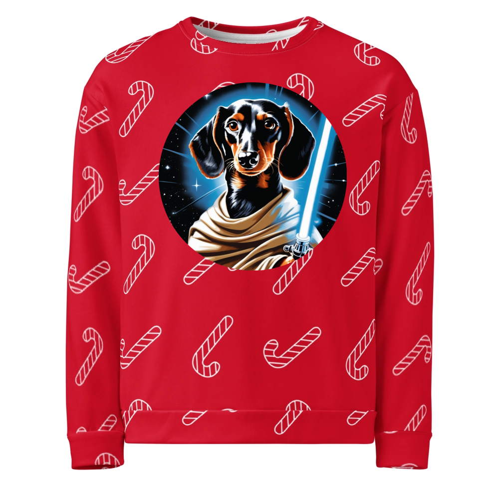 PugMug Custom Black Dachshund Ugly Christmas Sweatshirt