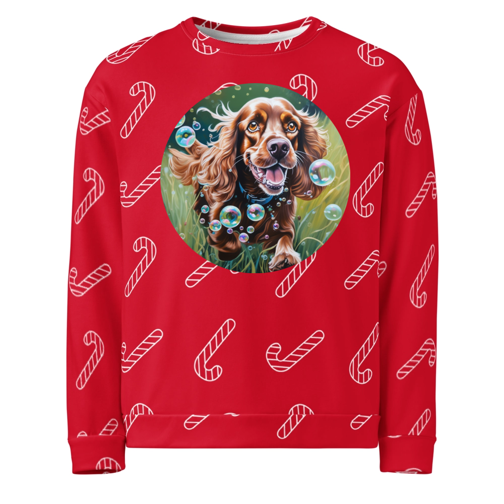 PugMug Custom Cocker Spaniel Ugly Christmas Sweatshirt