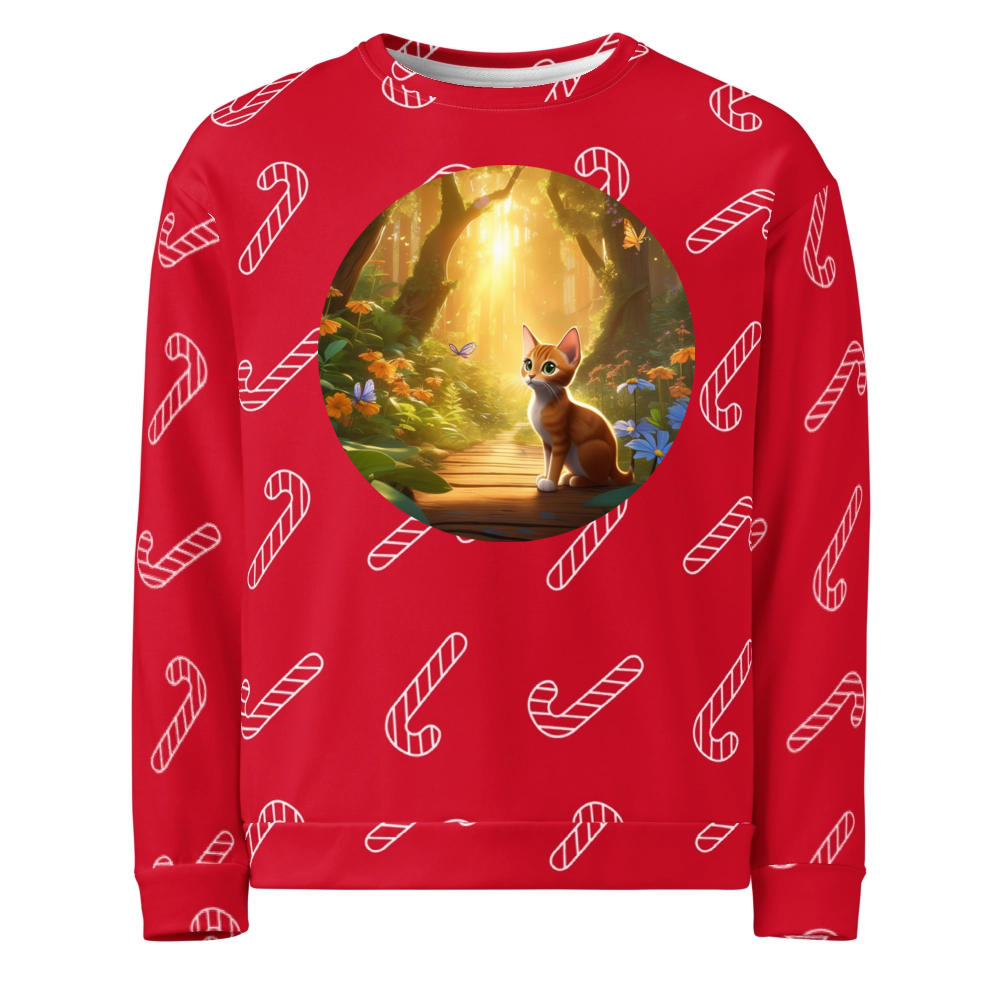 PugMug Custom Tabby Abyssinian Cat Ugly Christmas Sweatshirt