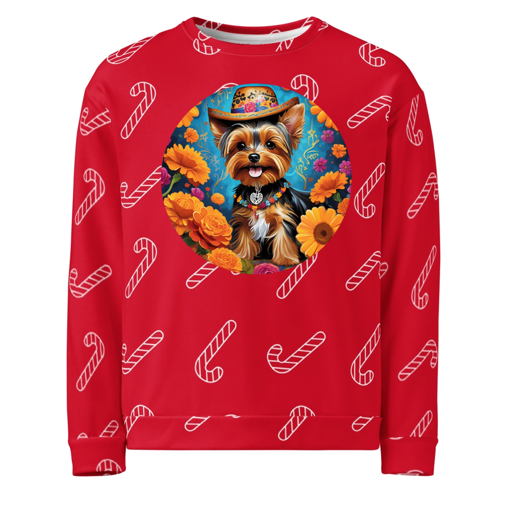 PugMug Custom Yorkshire Terrier Ugly Christmas Sweatshirt