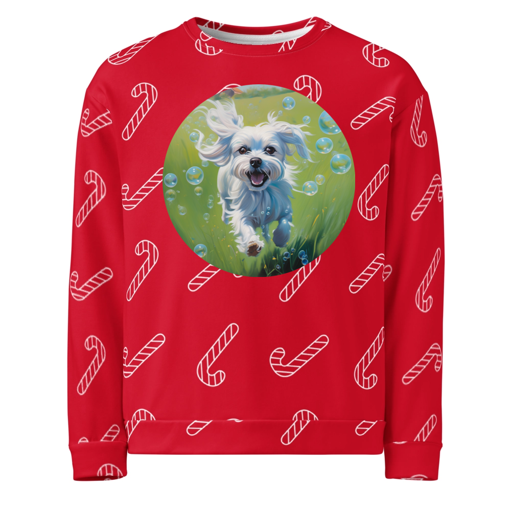 PugMug Custom Maltese Dog Ugly Christmas Sweatshirt