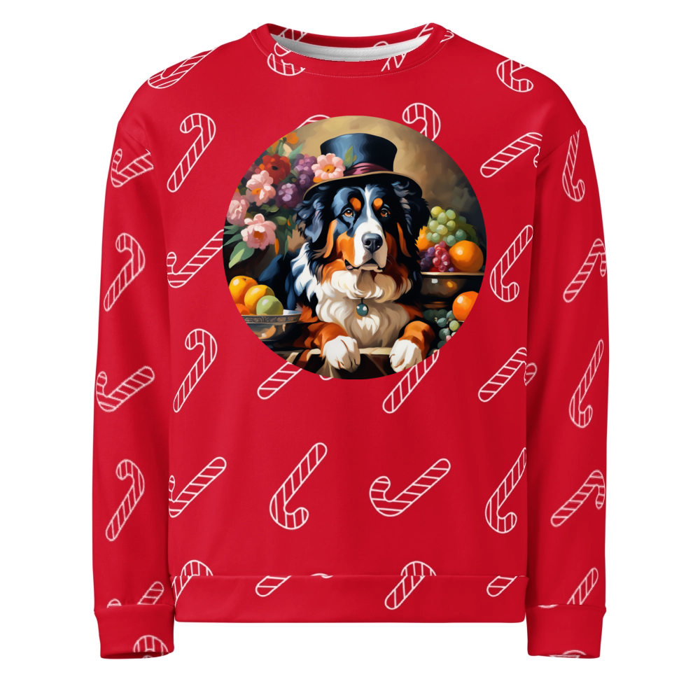PugMug Custom Bernese Mountain Dog Ugly Christmas Sweatshirt