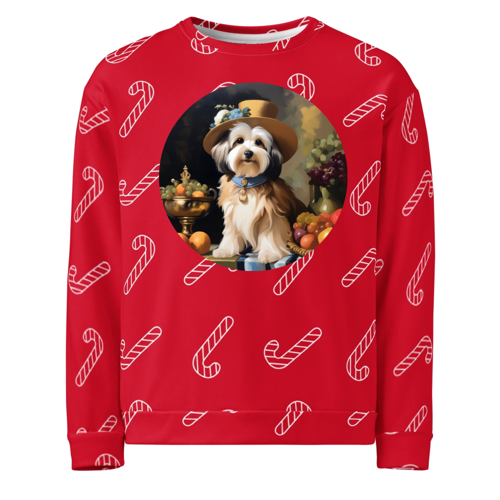 PugMug Custom Tan Havanese Dog Ugly Christmas Sweatshirt