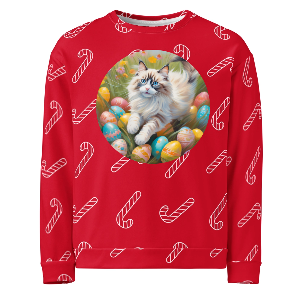 PugMug Custom Tabby Ragdoll Cat Ugly Christmas Sweatshirt