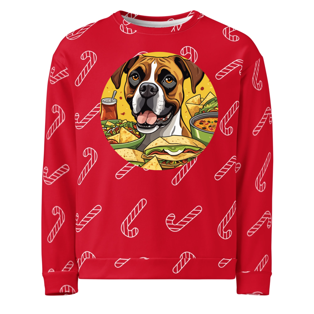 PugMug Custom Boxer Dog Ugly Christmas Sweatshirt