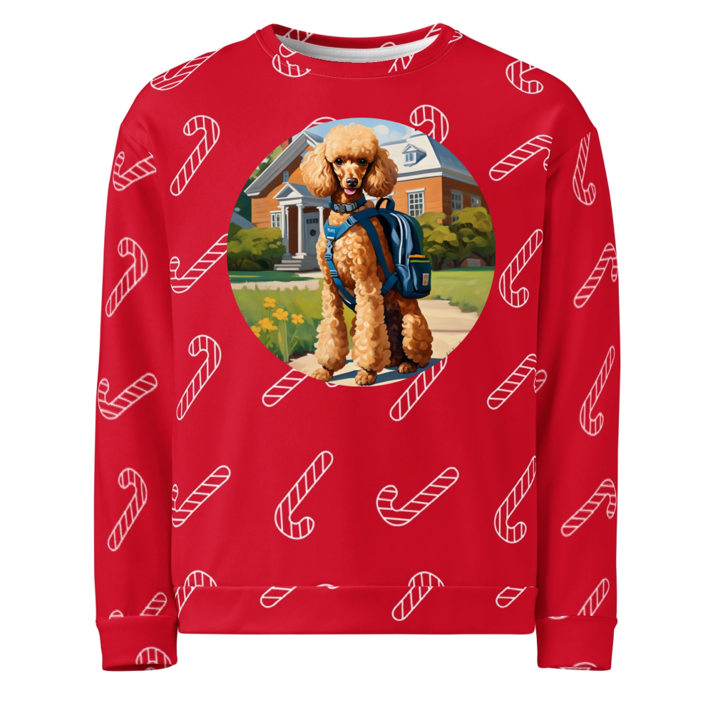 PugMug Custom Tan Poodle Ugly Christmas Sweatshirt