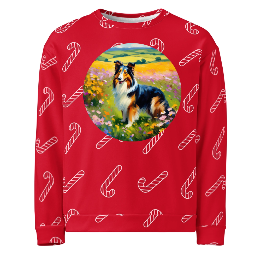 PugMug Custom Collie Ugly Christmas Sweatshirt