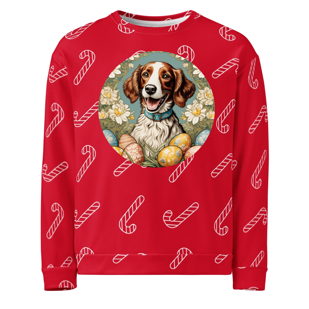 PugMug Custom Brittany Dog Ugly Christmas Sweatshirt