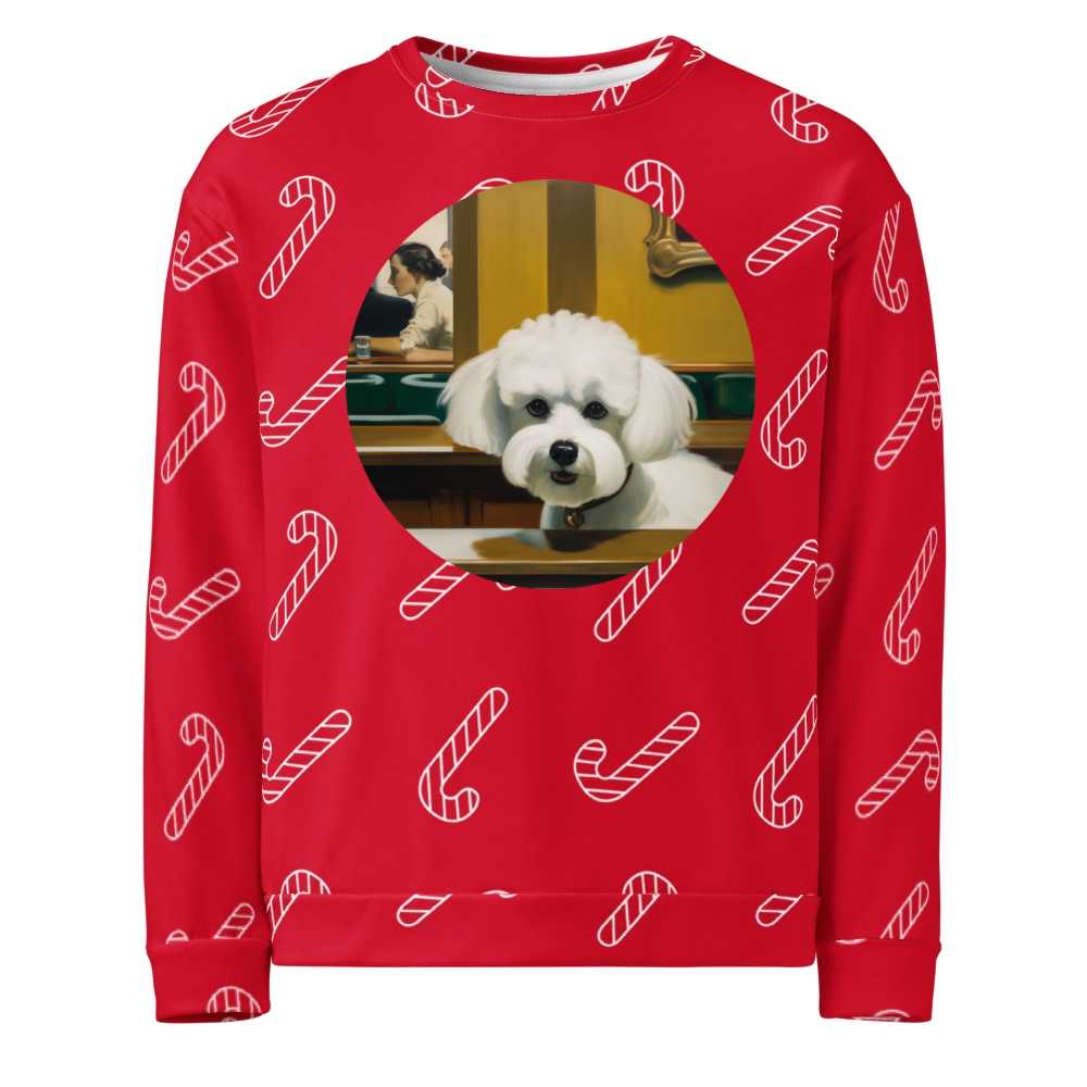 PugMug Custom Bichons Frise Ugly Christmas Sweatshirt