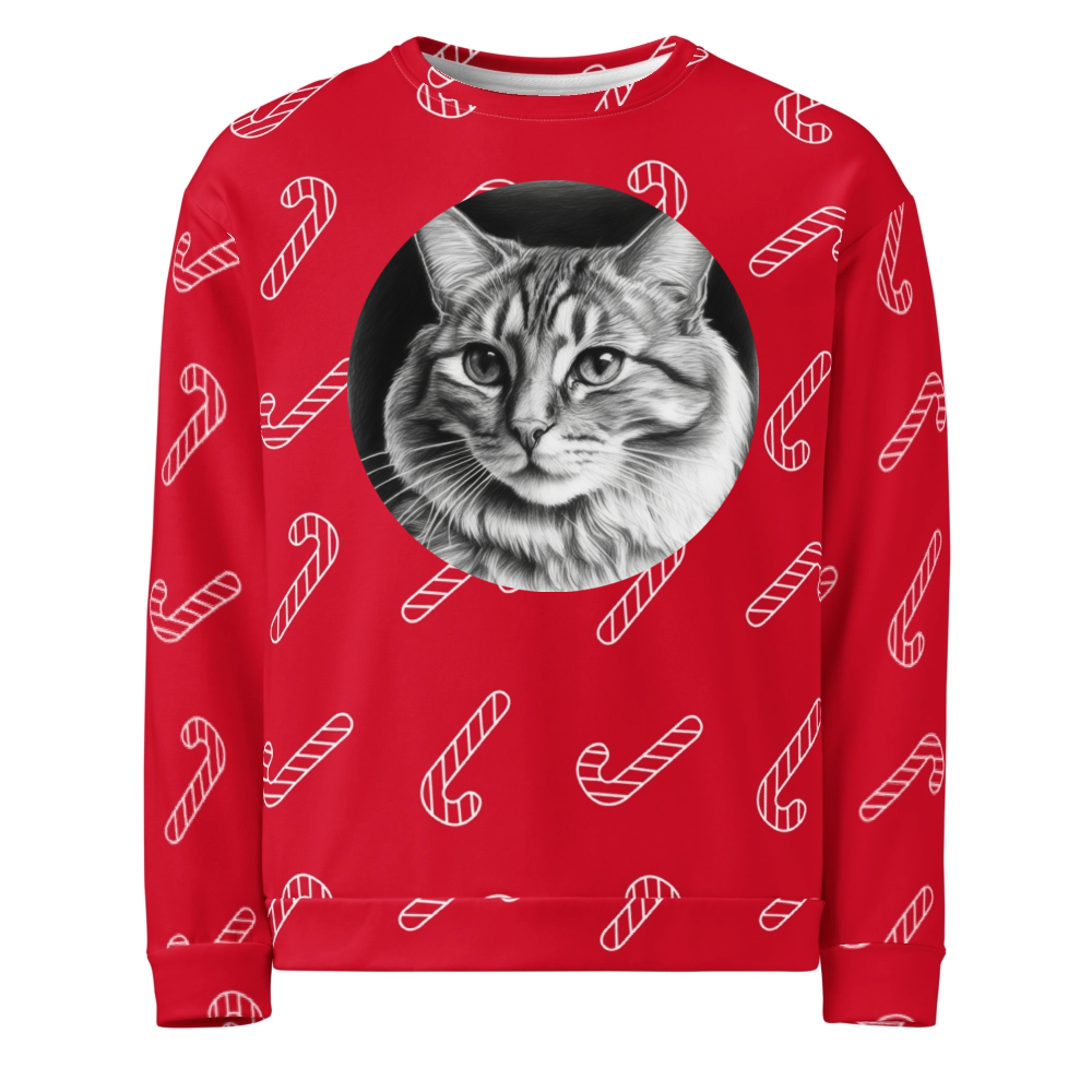 PugMug Custom Tabby Companion Cat Ugly Christmas Sweatshirt