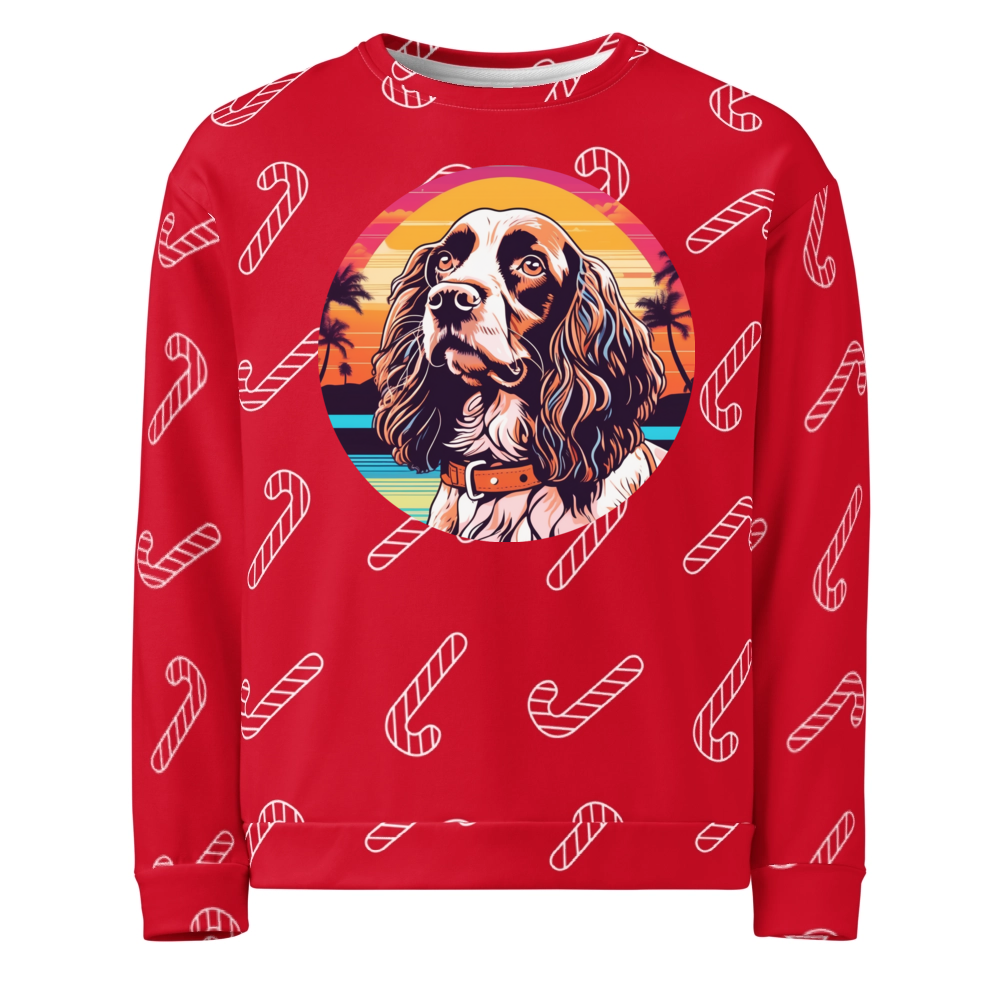 PugMug Custom English Cocker Spaniel Ugly Christmas Sweatshirt