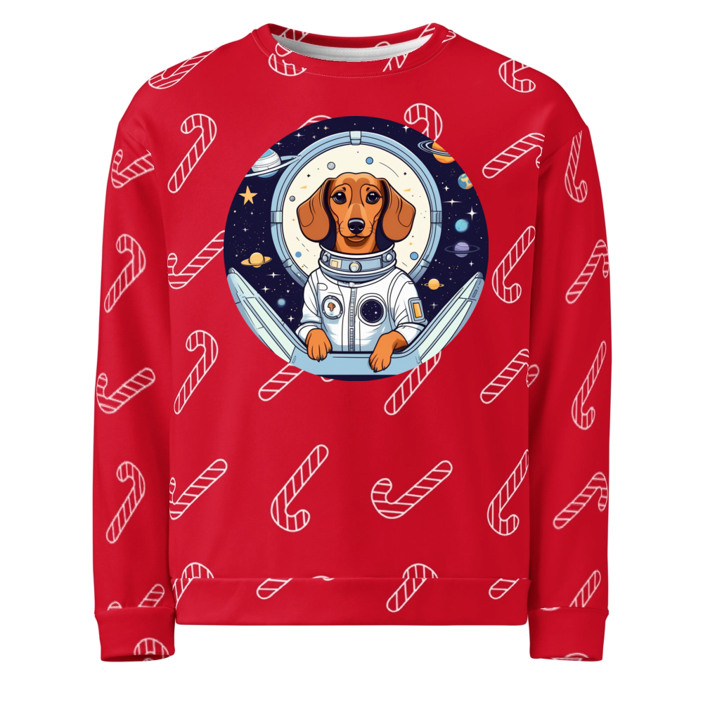 PugMug Custom Tan Dachshund Ugly Christmas Sweatshirt