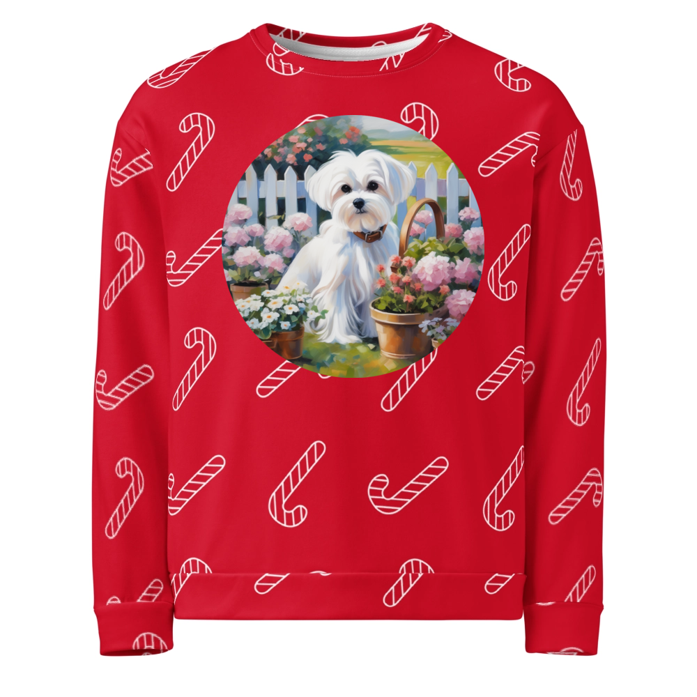PugMug Custom Maltese Dog Ugly Christmas Sweatshirt