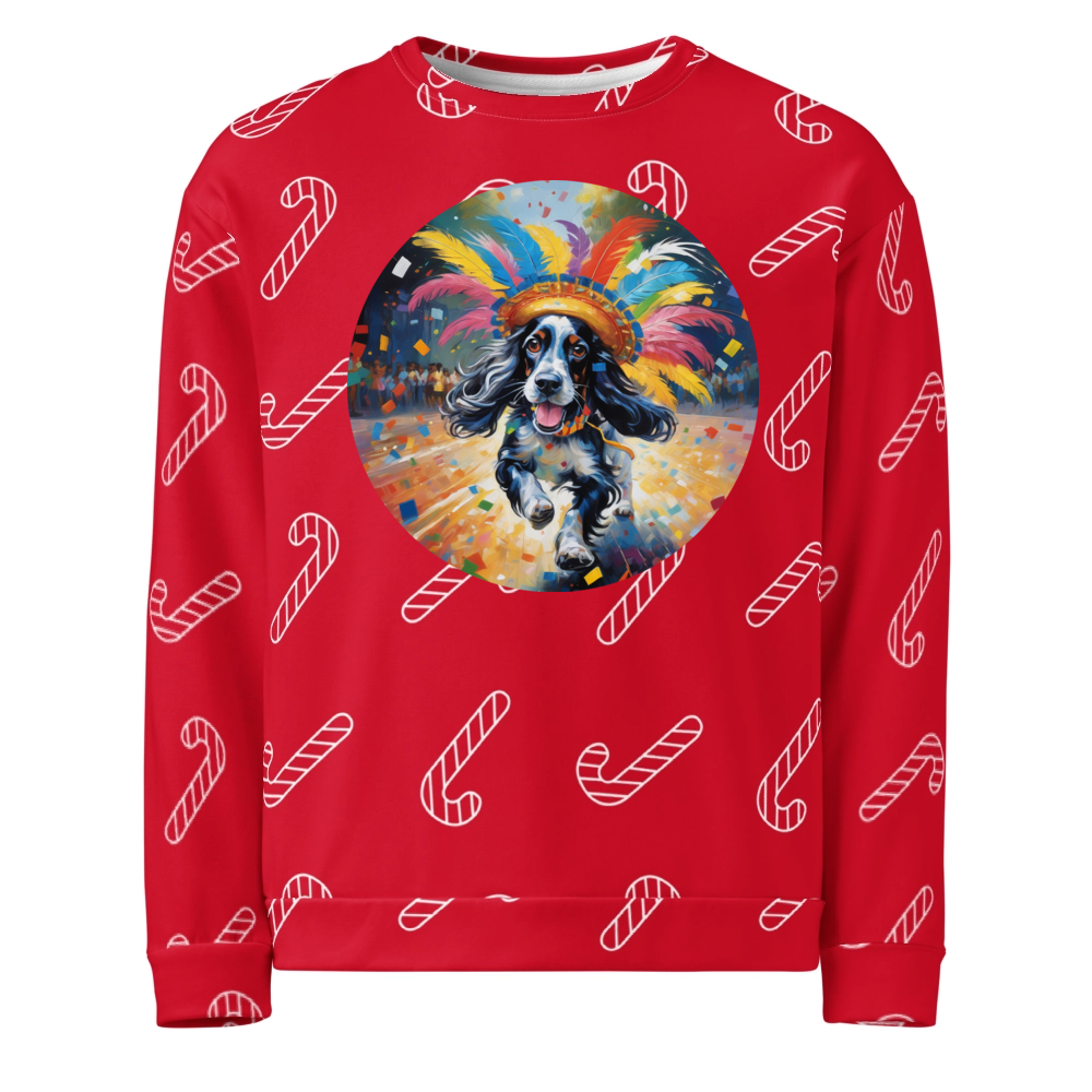PugMug Custom English Cocker Spaniel Ugly Christmas Sweatshirt