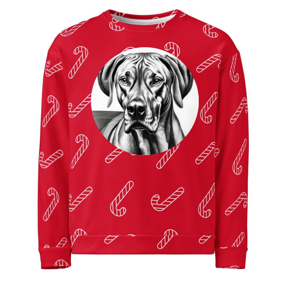 PugMug Custom Rhodesian Ridgeback Ugly Christmas Sweatshirt