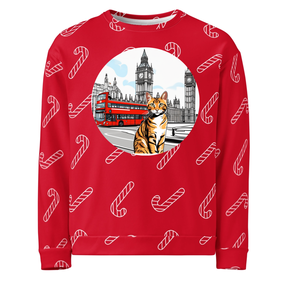 PugMug Custom Tabby Companion Cat Ugly Christmas Sweatshirt