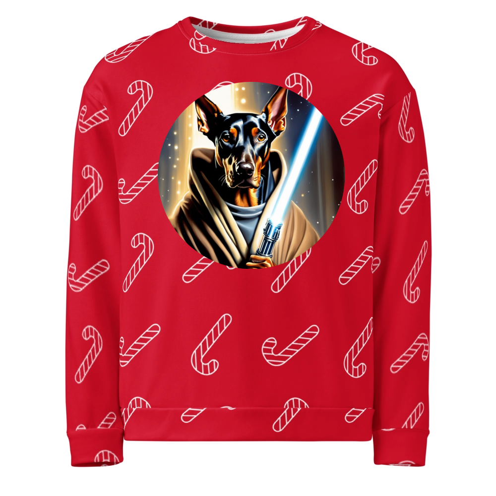 PugMug Custom Doberman Pinscher Ugly Christmas Sweatshirt