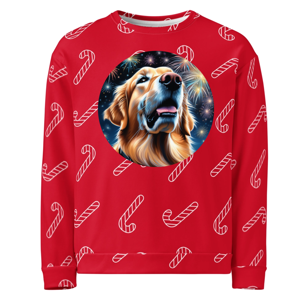 PugMug Custom Golden Retriever Ugly Christmas Sweatshirt