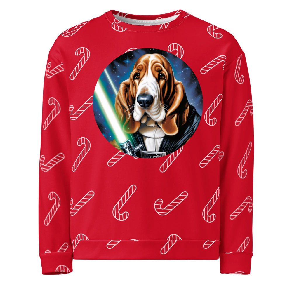PugMug Custom Basset Hound Ugly Christmas Sweatshirt
