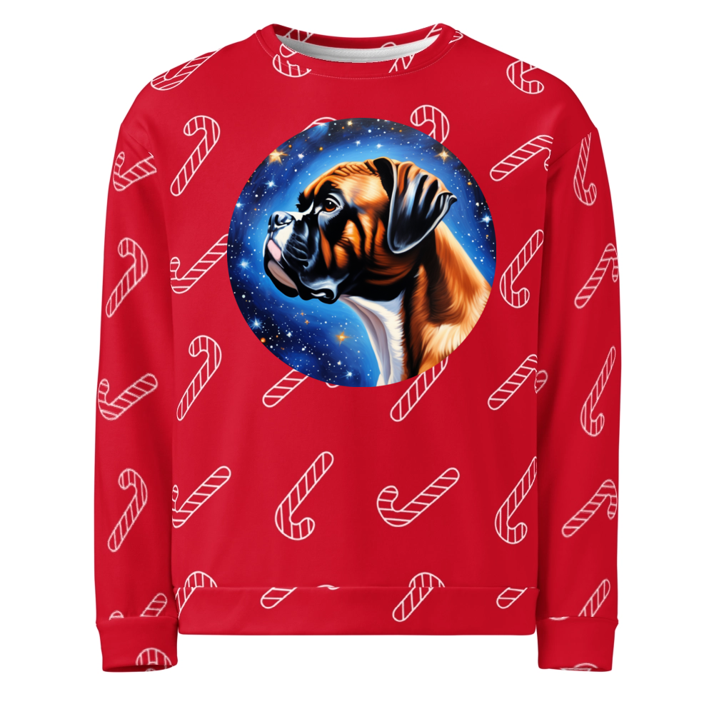 PugMug Custom Boxer Dog Ugly Christmas Sweatshirt