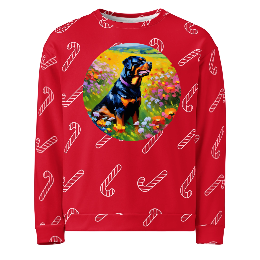 PugMug Custom Rottweiler Ugly Christmas Sweatshirt