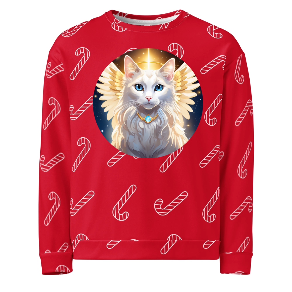 PugMug Custom White Ragdoll Cat Ugly Christmas Sweatshirt