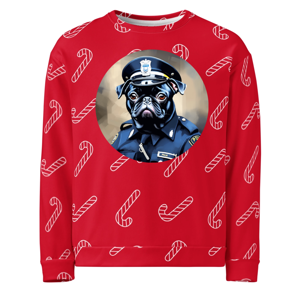 PugMug Custom Black Pug Ugly Christmas Sweatshirt