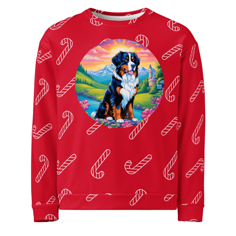 PugMug Custom Bernese Mountain Dog Ugly Christmas Sweatshirt